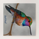 Vibrant Allen’s Hummingbird Painting ジグソーパズル (横)