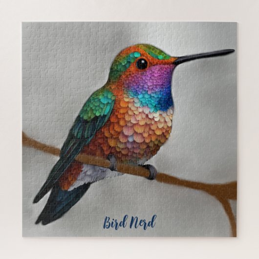 Vibrant Allen’s Hummingbird Painting ジグソーパズル (縦)