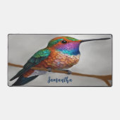 Vibrant Allen’s Hummingbird Painting デスクマット (正面)