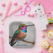 Vibrant Allen’s Hummingbird Painting ペーパープレート (パーティー)