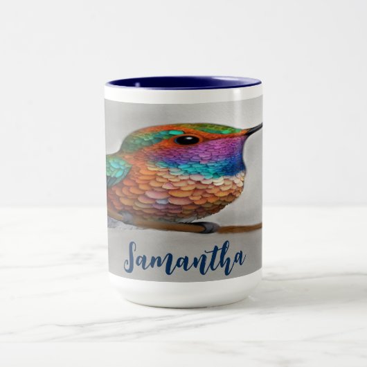 Vibrant Allen’s Hummingbird Painting マグカップ (中央)
