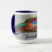 Vibrant Allen’s Hummingbird Painting マグカップ (正面左)