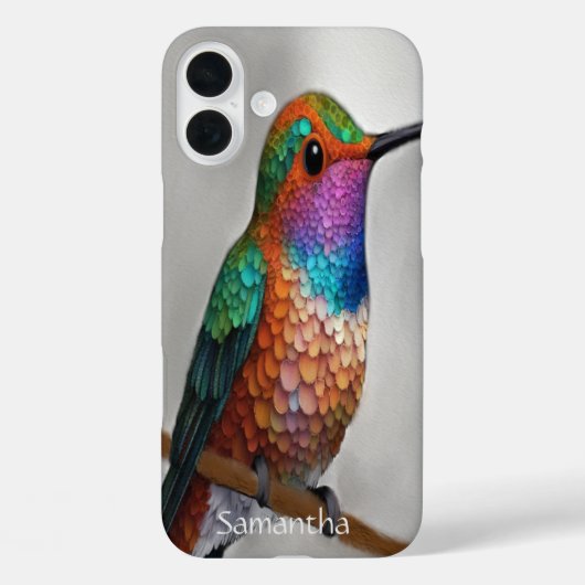 Vibrant Allen’s Hummingbird Painting Case-Mate iPhoneケース (裏面)