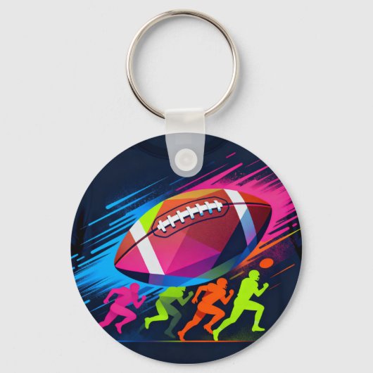 Vibrant American Football Keychain キーホルダー (正面)