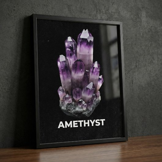 Vibrant Amethyst Crystal ポスター