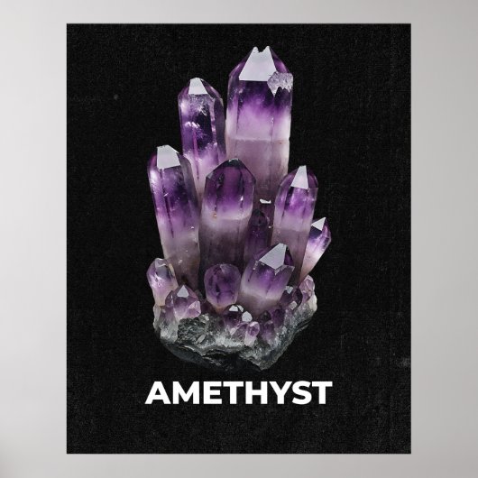 Vibrant Amethyst Crystal ポスター (正面)