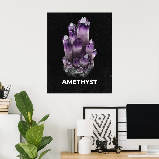 Vibrant Amethyst Crystal ポスター (ホームオフィス)