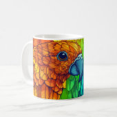 vibrant and colorful parrot コーヒーマグカップ (正面左)