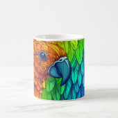 vibrant and colorful parrot コーヒーマグカップ (中央)