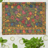 Vibrant Antique Botanical Garden Pattern キッチンタオル (折り畳み)
