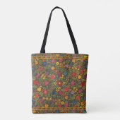 Vibrant Antique Botanical Garden Pattern トートバッグ (裏面)