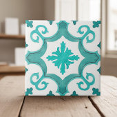 Vibrant aqua blue moroccan mediterranean style タイル