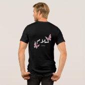 Vibrant Arabic "Salaam" Art with Colorful Butterfl トライブレンドＴシャツ (裏面全面)