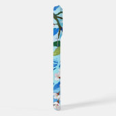Vibrant art of blue lemon flowers iPhoneケース (右側面)