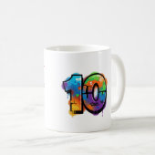 Vibrant Artistic Boy Coffee Mug コーヒーマグカップ (正面右)