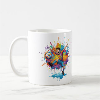 Vibrant Artistic Boy Coffee Mug コーヒーマグカップ
