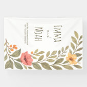 Vibrant Autumn Botanical Floral Wedding 横断幕 (横)