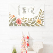 Vibrant Autumn Botanical Floral Wedding 横断幕 (インサイチュ)