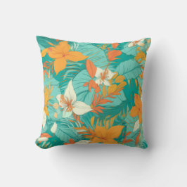 Vibrant Beach Green Yellow Interior クッション