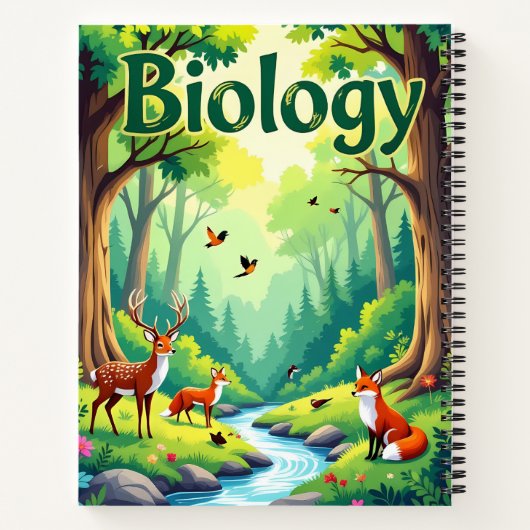 Vibrant Biology Forest Animals Notebook - Personal ノートブック (裏面)