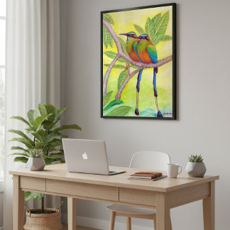 Vibrant Birds Decor for Hallway, Office or Lounge ポスター