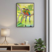 Vibrant Birds Decor for Hallway, Office or Lounge ポスター