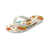 Vibrant Birthday Party Seamless Pattern キッズビーチサンダル (アングル)