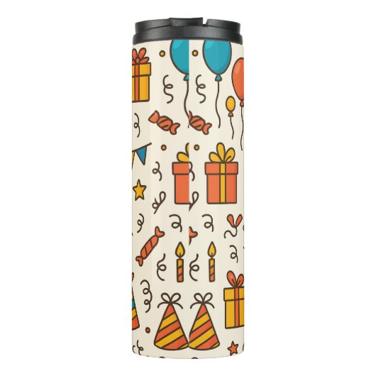 Vibrant Birthday Party Seamless Pattern タンブラー (裏面)