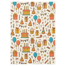 Vibrant Birthday Party Seamless Pattern テーブルクロス