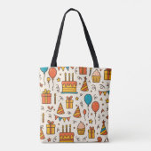 Vibrant Birthday Party Seamless Pattern トートバッグ (裏面)