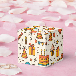 Vibrant Birthday Party Seamless Pattern フェイバーボックス