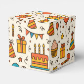Vibrant Birthday Party Seamless Pattern フェイバーボックス (裏面サイド)