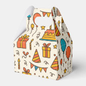 Vibrant Birthday Party Seamless Pattern フェイバーボックス (裏面サイド)