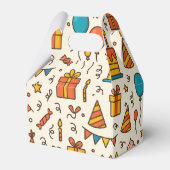 Vibrant Birthday Party Seamless Pattern フェイバーボックス (正面サイド)