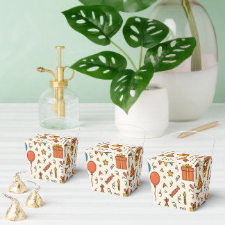 Vibrant Birthday Party Seamless Pattern フェイバーボックス