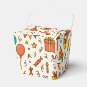 Vibrant Birthday Party Seamless Pattern フェイバーボックス (正面サイド)