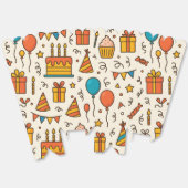 Vibrant Birthday Party Seamless Pattern フェイバーボックス (見開き)