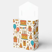 Vibrant Birthday Party Seamless Pattern フェイバーボックス (オープン)