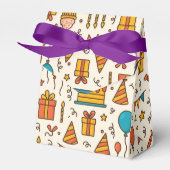 Vibrant Birthday Party Seamless Pattern フェイバーボックス (正面サイド)