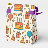 Vibrant Birthday Party Seamless Pattern フェイバーボックス (裏面サイド)