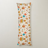 Vibrant Birthday Party Seamless Pattern ボディピロー (裏面 (縦))