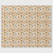 Vibrant Birthday Party Seamless Pattern ラッピングペーパー (フラット)