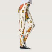 Vibrant Birthday Party Seamless Pattern レギンス (右)