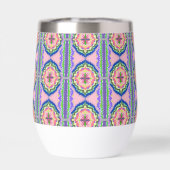 Vibrant Bloom Kaleidoscope: Pink & Emerald Mandala (背面)