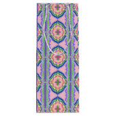 Vibrant Bloom Kaleidoscope: Pink & Emerald Mandala ワインギフトバッグ (裏面)