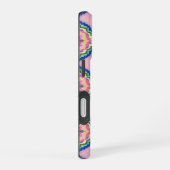 Vibrant Bloom Kaleidoscope: Pink & Emerald Mandala iPhone 16ケース (右側面)