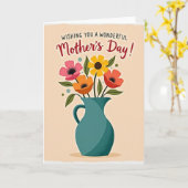 Vibrant Bloom Mothers Day Card カード (黄色い花)