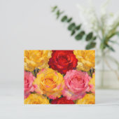 Vibrant Blooming Roses ポストカード (スタンド正面)