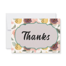 Vibrant Blooms Thank You Card