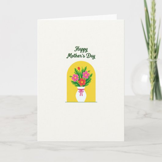Vibrant Blossom Mothers Day Card カード (正面)